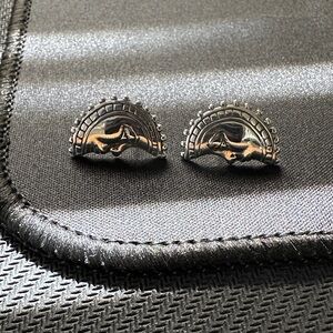 Silver Moon Face earrings